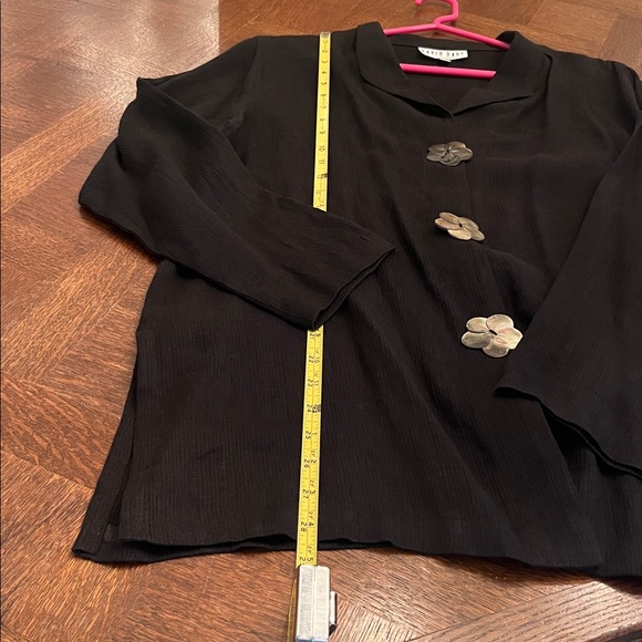 David Dart Collection Vintage Linen Black Jacket Large Made in USA - Picture 14 of 15